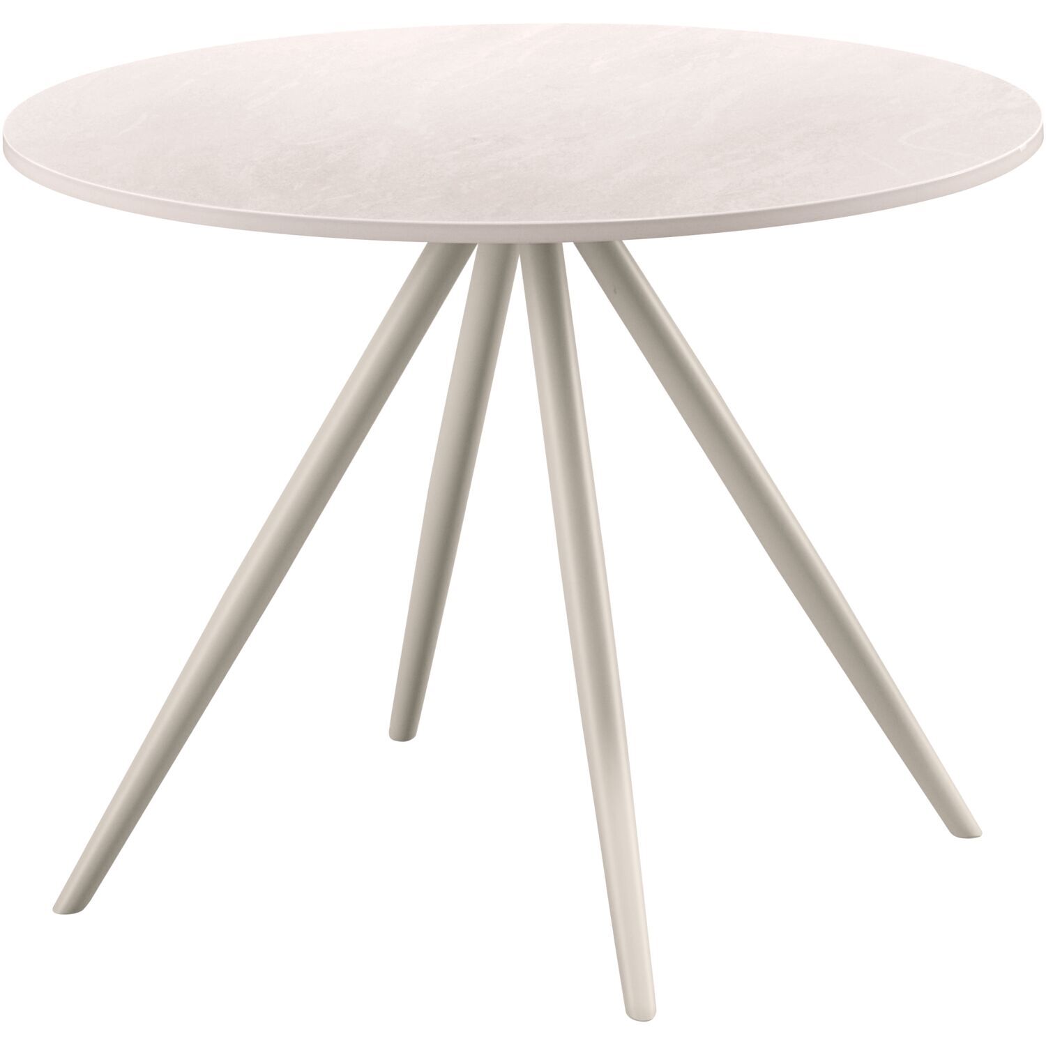 Bijzettafel Cercio keramiek 60 cm rond wit