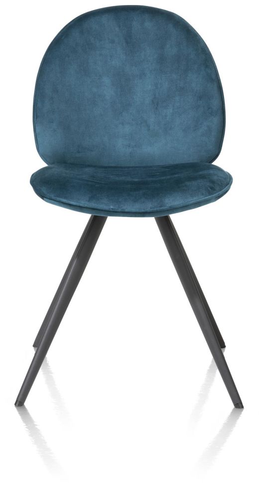 Aiko, eetkamerstoel - rough off black - stof Karese - Teal