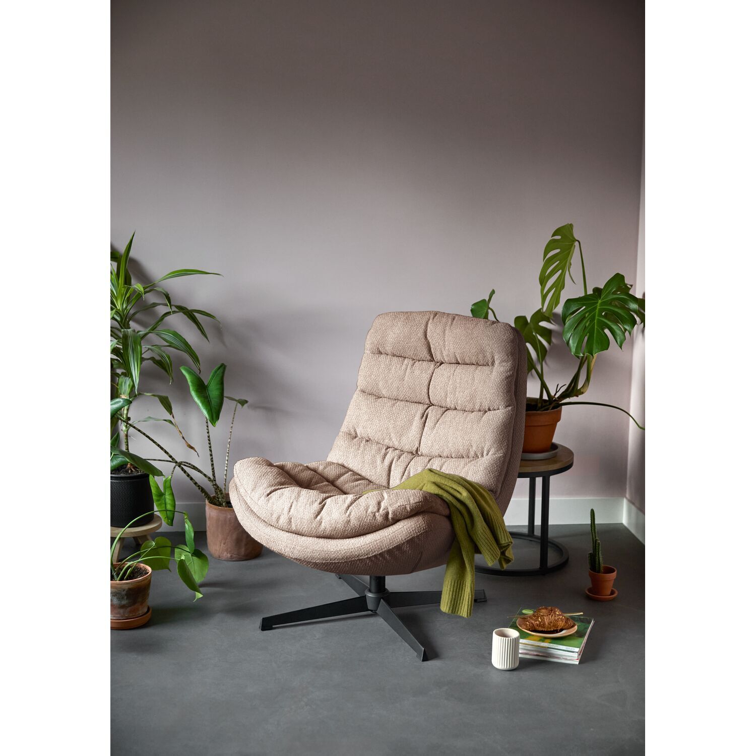Draaifauteuil Baray taupe