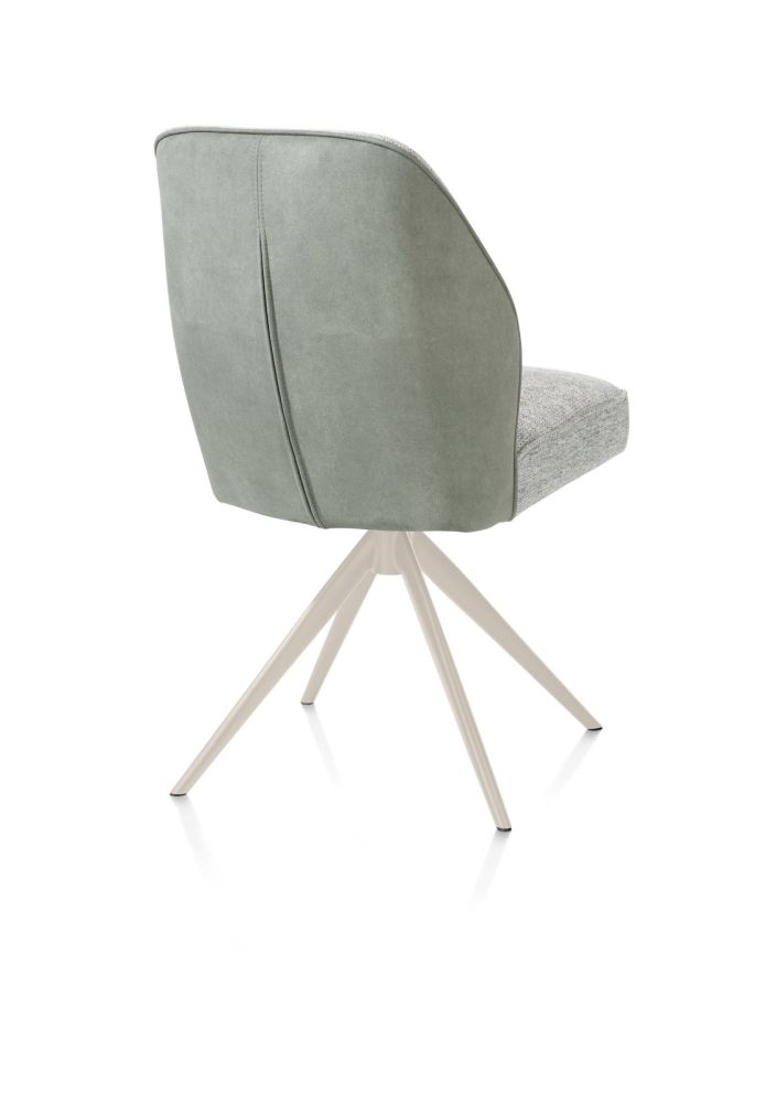 Bell, eetkamerstoel - creme frame - draaibaar - pocket - Calabria/Vada - Olijf