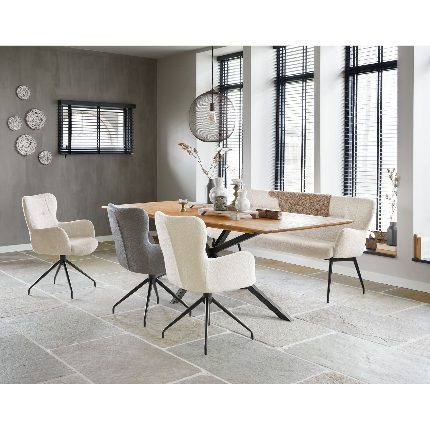 Eettafel Aska 160x90 cm teak naturel brushed