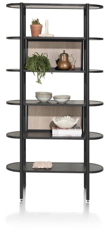 Aramon, boekenkast 100 cm. - 5-niches