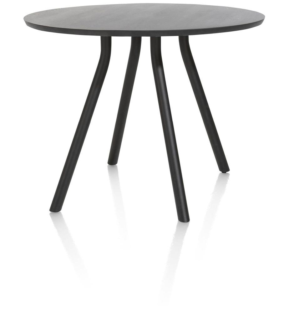 Arvada, bartafel 125 cm. - rond - centrale poot kort - Onyx