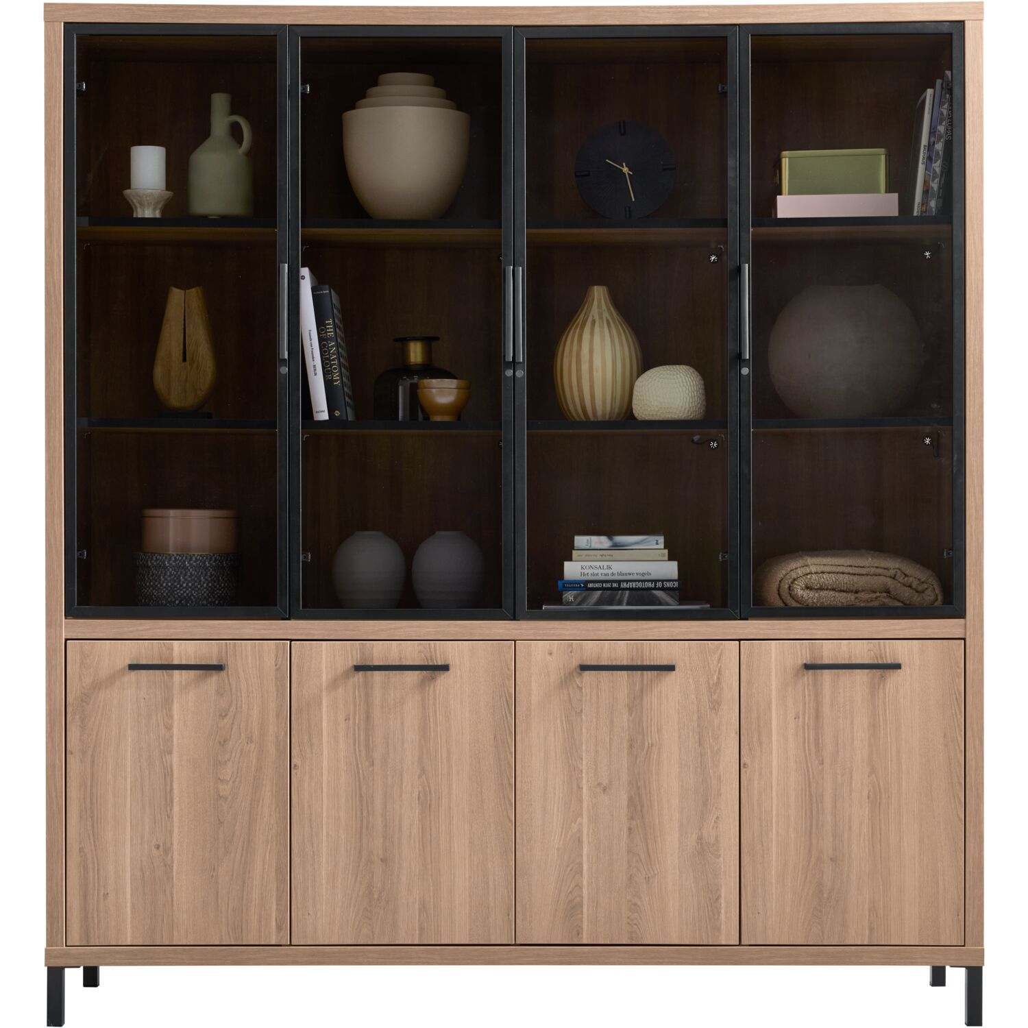 Vitrinekast Selinia 200x183x45 cm