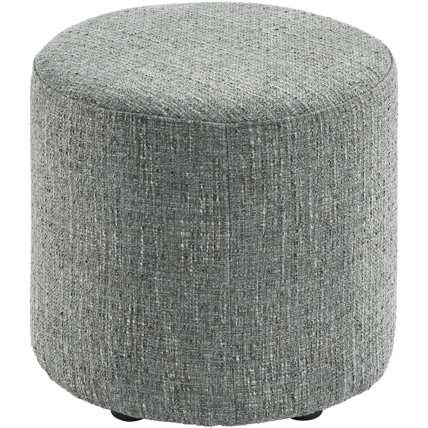 Poef Roby 40 cm donkergrijs rond
