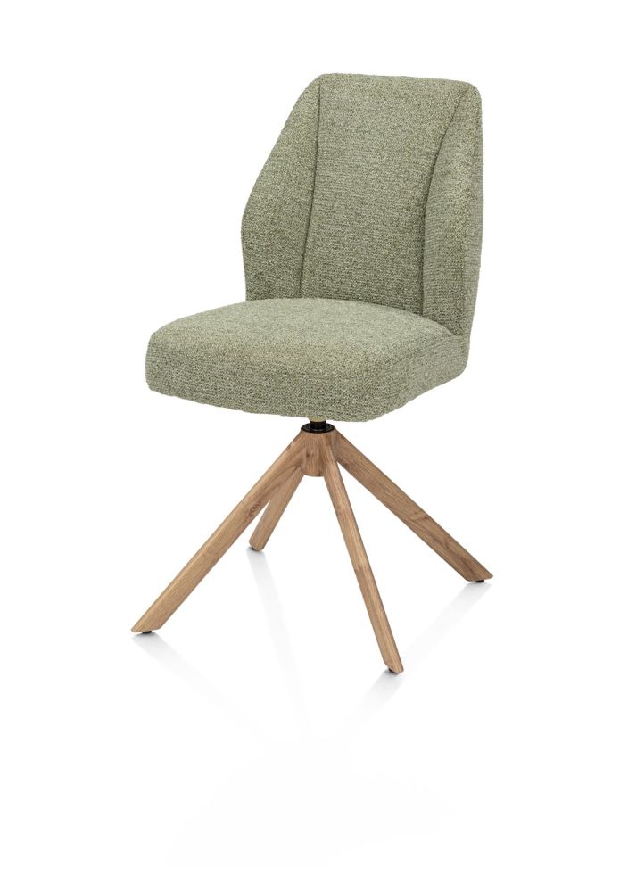 Baya, eetkamerstoel - draaibaar - naturel - pocketvering - stof Sevilla - Olijf