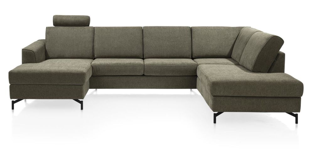 Alcona, 3-zits zonder armen inclusief longchair recht - links (1-arm)