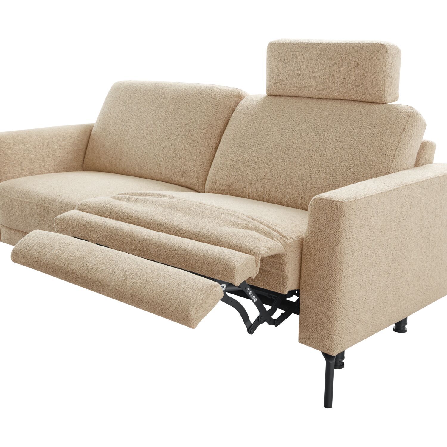 2,5 zitsbank Moscato koudschuim beige relaxfunctie rechts