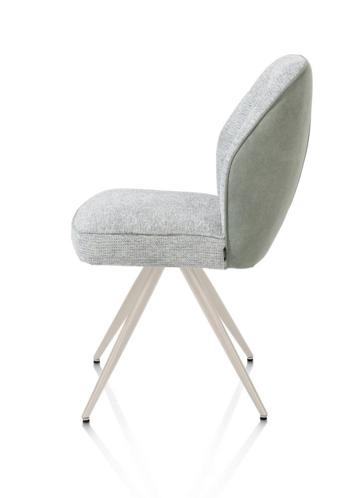 Bell, eetkamerstoel - creme frame - pocket - combi Calabria/Vada - Olijf