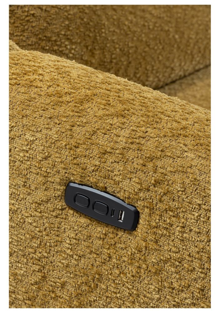 Albas, 2 zitsbank, verstelbare hoofdsteunen, 2x electrische voetensteun