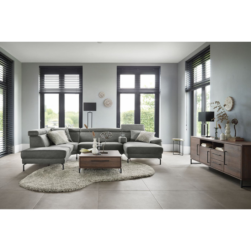 Moderne donkerbruine salontafel Scuro - Vierkant 80 cm