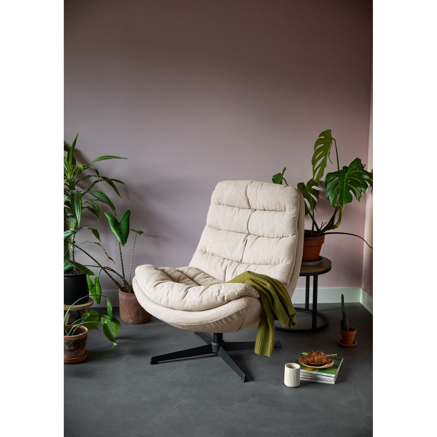Draaifauteuil Baray beige