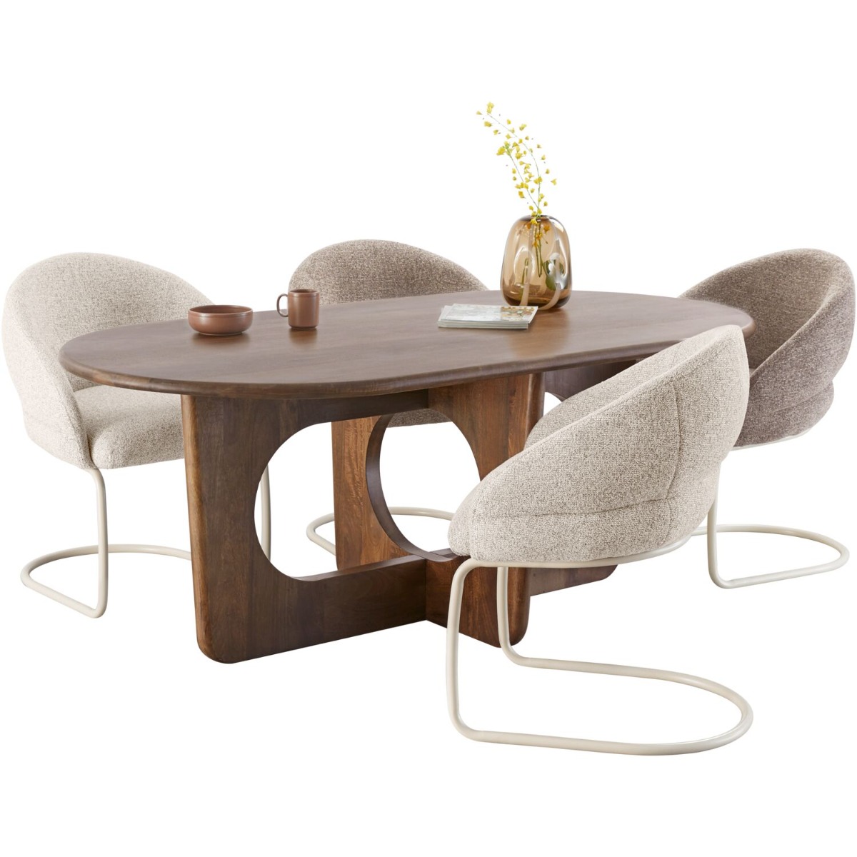 Eettafel Aseri 160x90 cm Deens ovaal