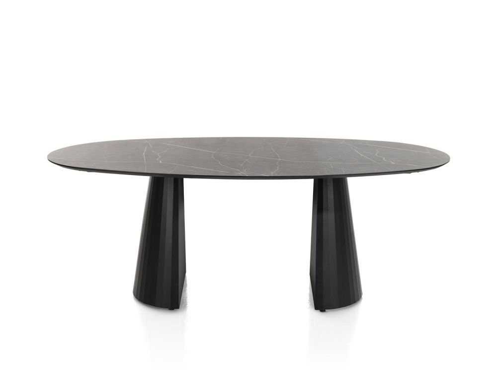 Arabax, eetkamertafel - ellips - 210 x 120 cm - Onyx
