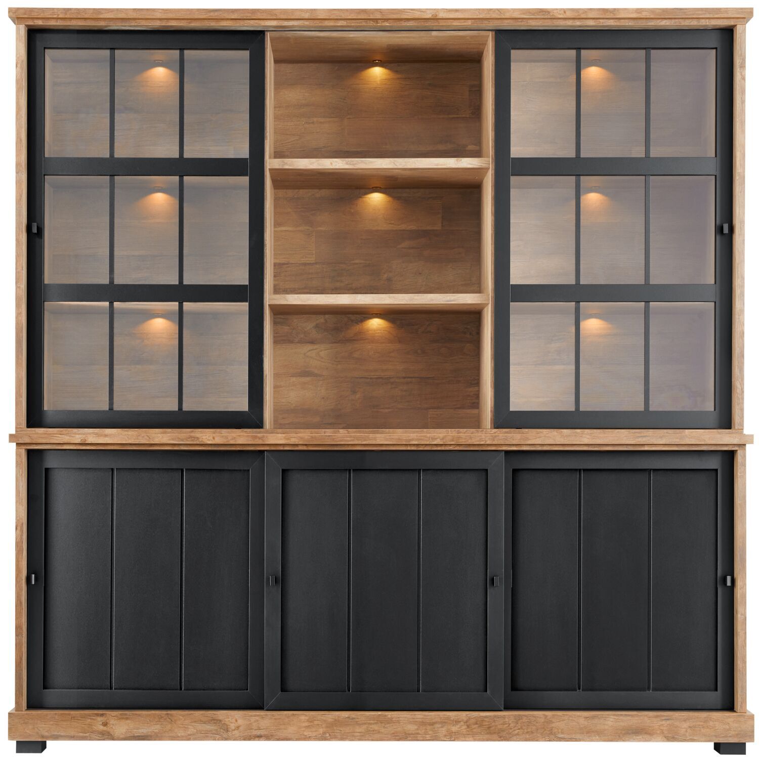 Vitrinekast Ladonia 210x209x50 cm