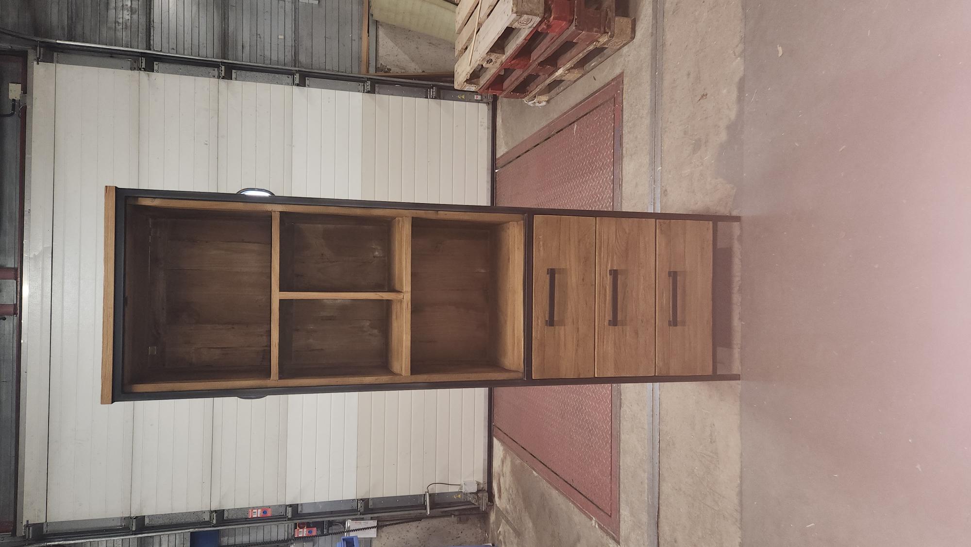 Romaro 14288 boekenkast 3l+4ov teak mix rough