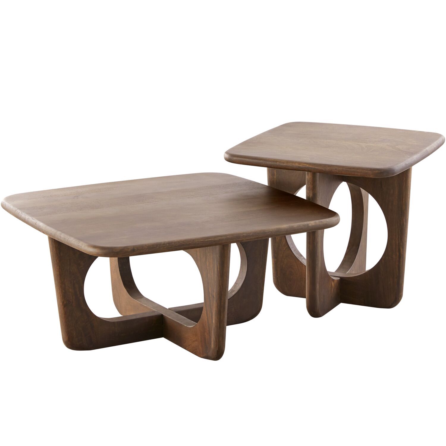 Salontafel Aseri 70x70 cm bruin vierkant
