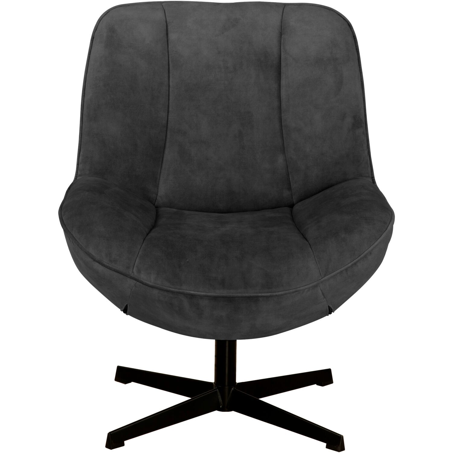Draaifauteuil Fortenza velvet antraciet