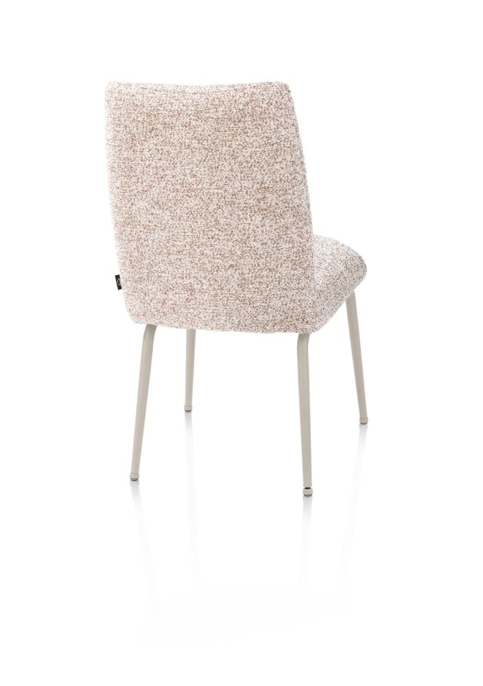 Bovina, eetkamerstoel - stof Luton + nosag - frame crème - koper