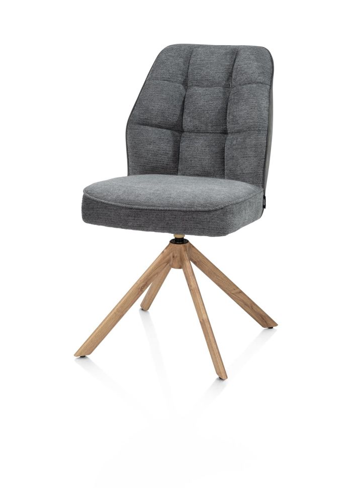 Bell, eetkamerstoel - eikenprint frame - draaibaar - pocket - combi Calabria/Vada