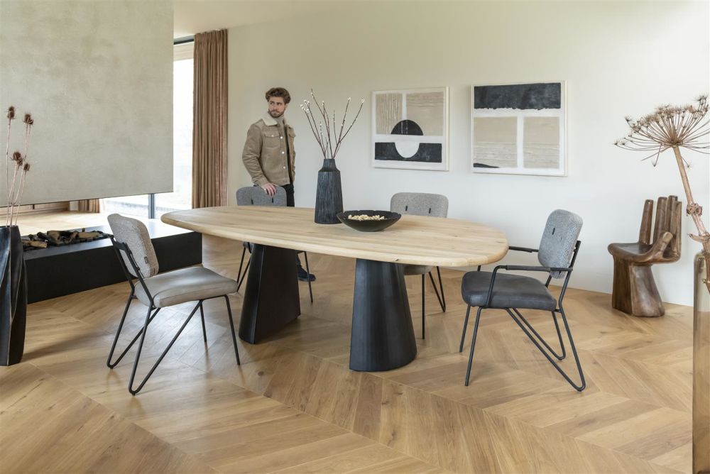 Arawood, eetkamertafel - teardrop - 240x120cm - natural Arawood, eetkamertafel - teardrop - 240x120cm - natural