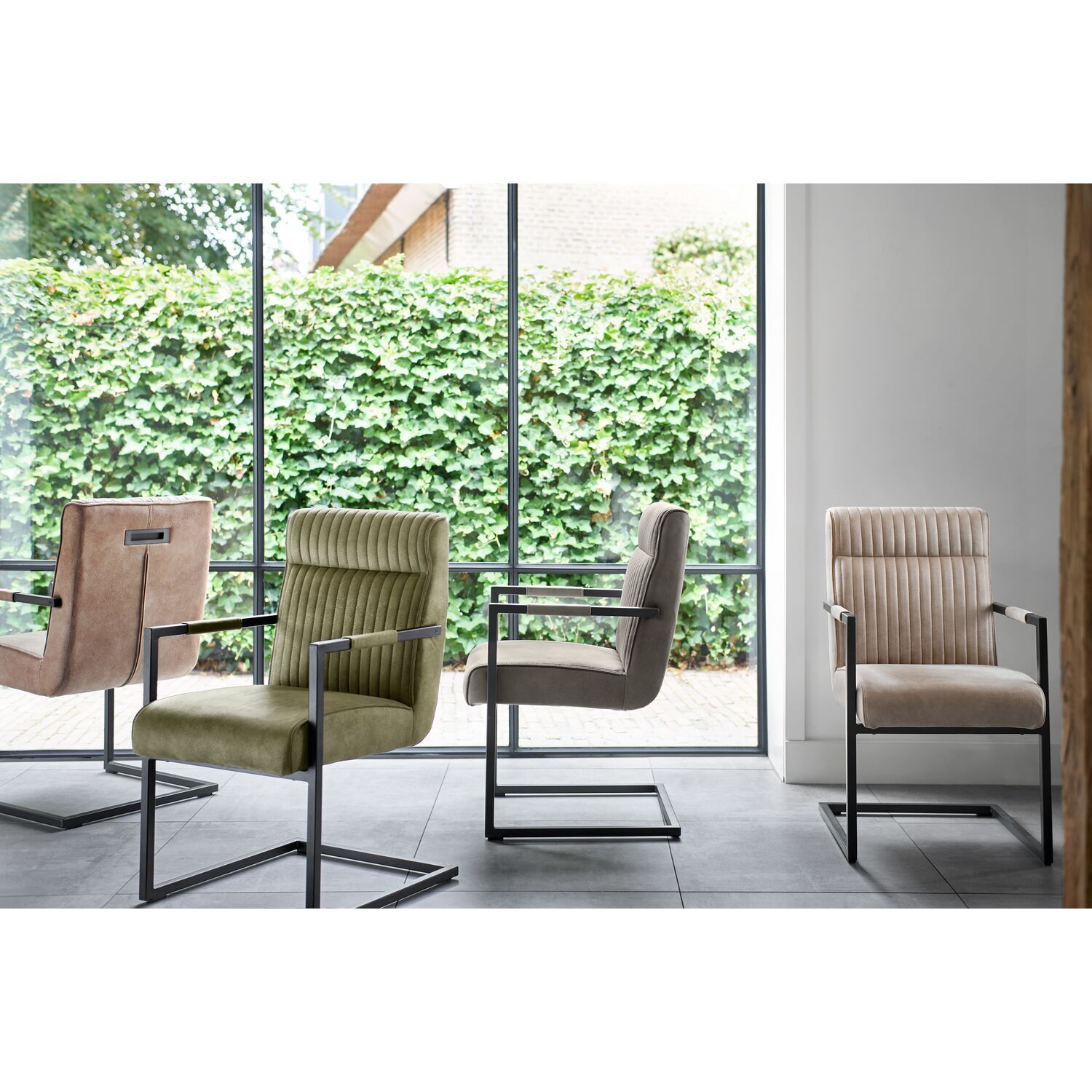 Eetkamerstoel Dantero microvezel beige