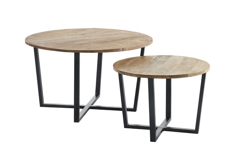 Arzano 15759 salontafel set mangoht bruin pt.zw.mt
