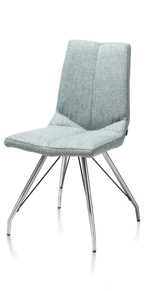 Artella, eetkamerstoel RVS 4-poots spin - Lady grijs of mint - Mint