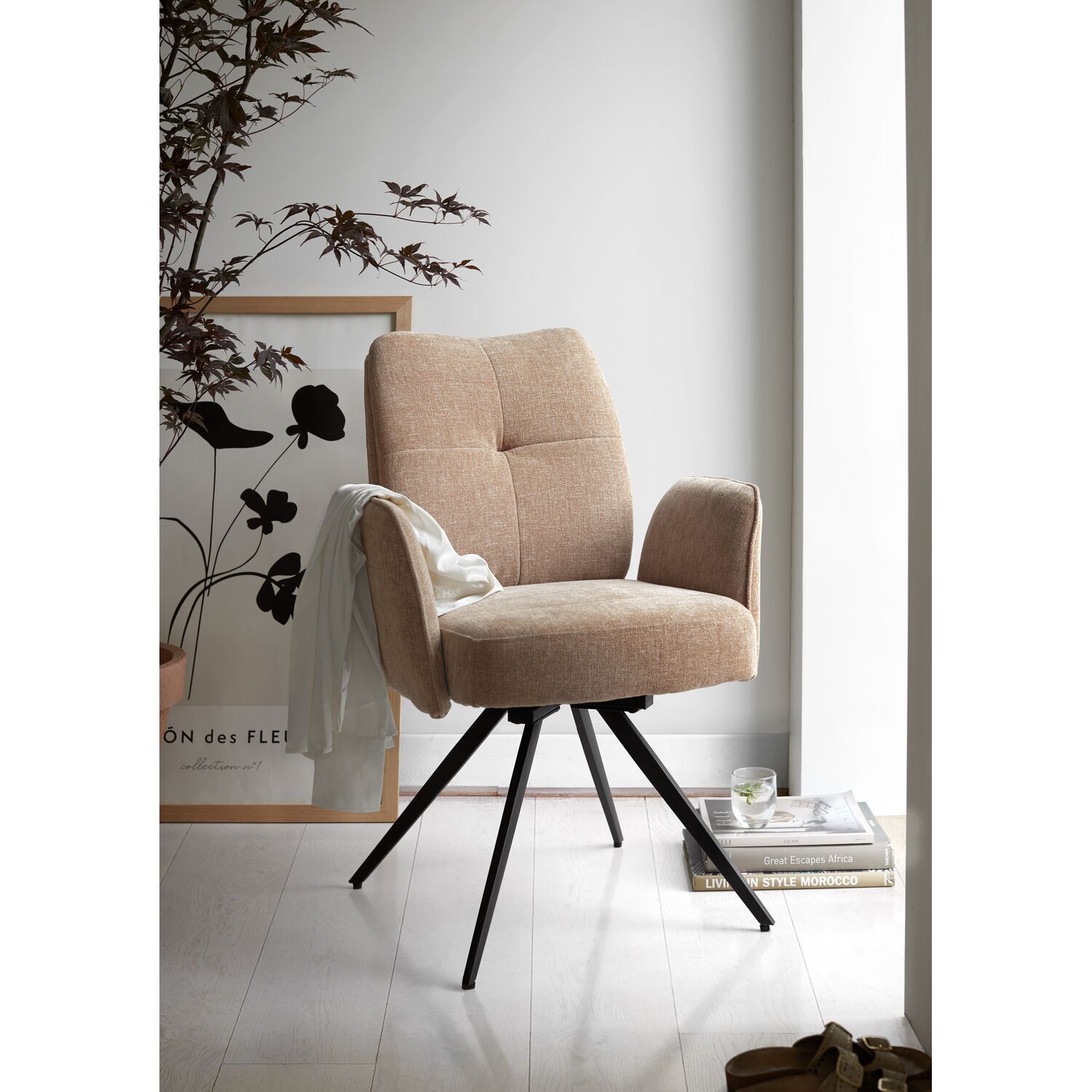 Eetkamerstoel Anmore draaibaar taupe