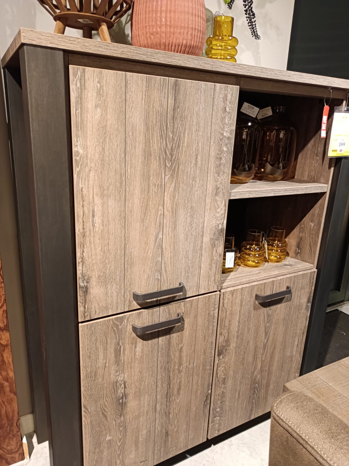 Bellona kast 3 deuren, 2 open vakken