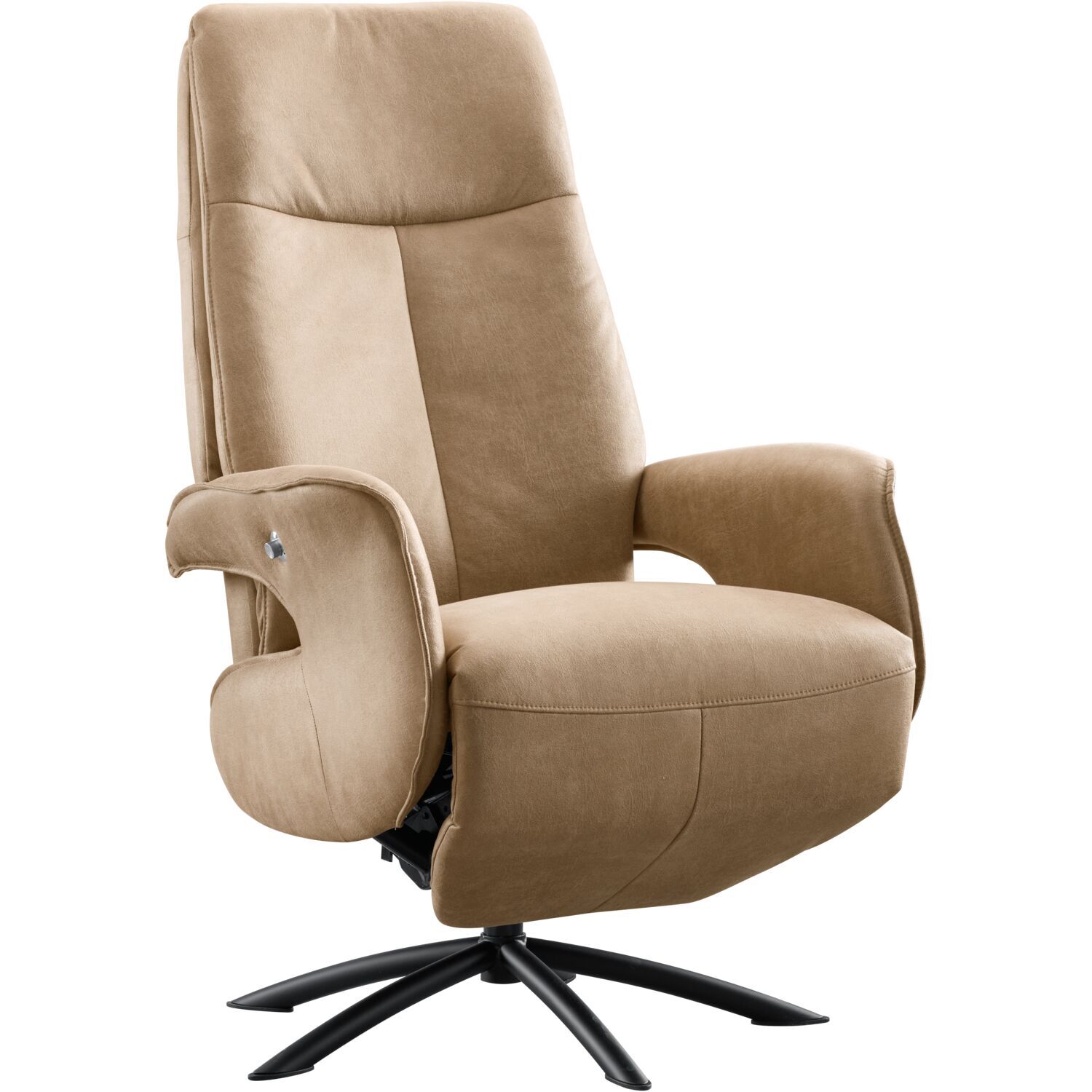 Relaxfauteuil Balfour medium microleder lichtbruin