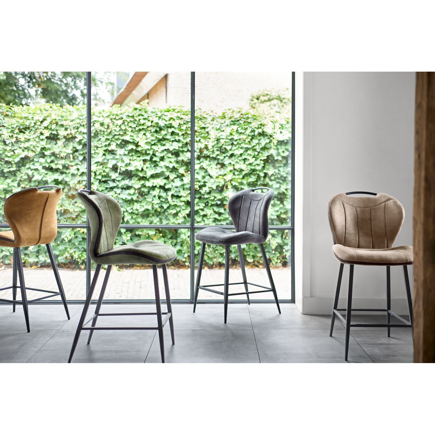 Barkruk Tantini microvezel cognac