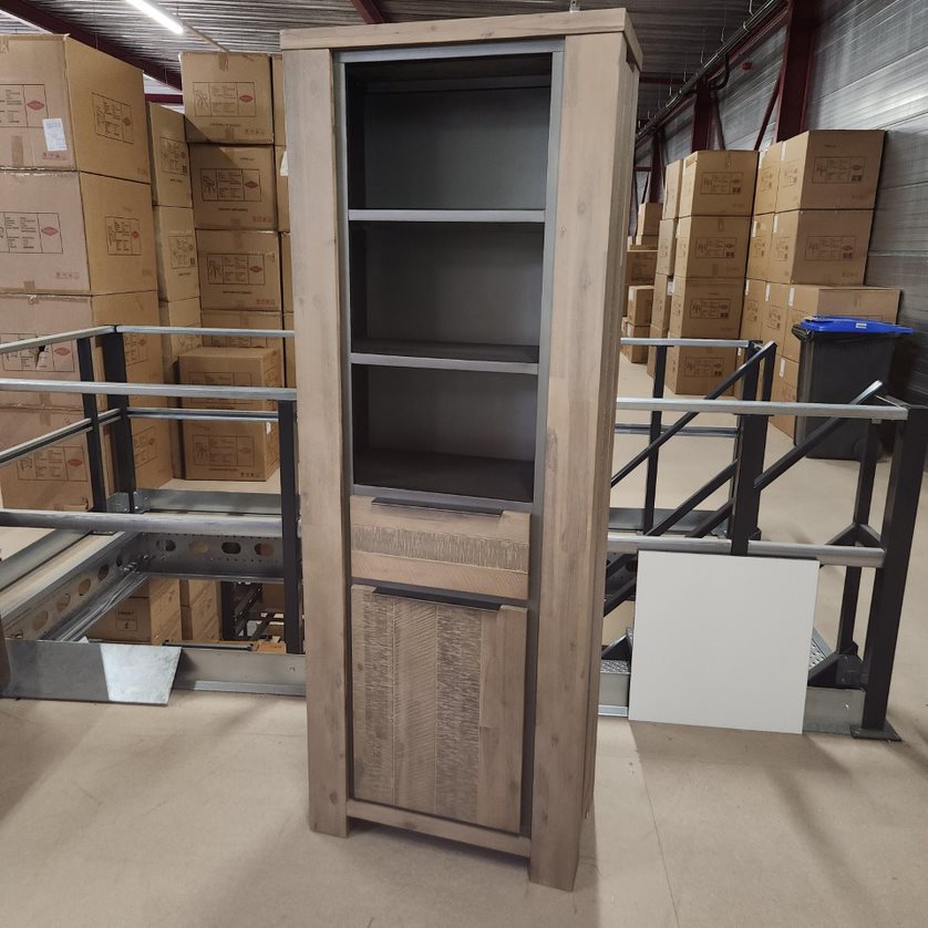 Robusto-h 14272 boekenkast 1d+1l+3ov vint.grey