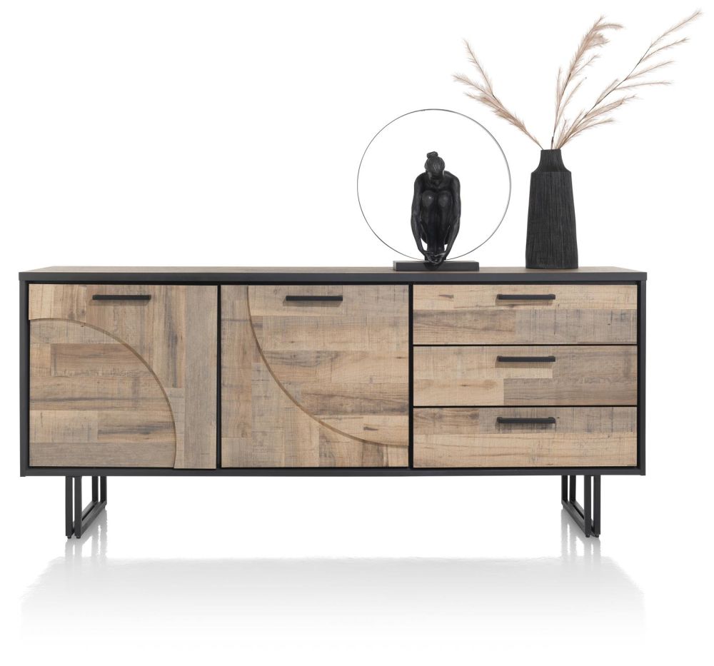 Avalon, Dressoir 200 Cm - 2-Deuren + 3-Laden (+ LED) - Driftwood Avalon, Dressoir 200 Cm - 2-Deuren + 3-Laden (+ LED) - Driftwood