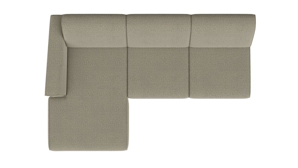 Alcona, 3-zits zonder armen inclusief longchair recht - links (1-arm)
