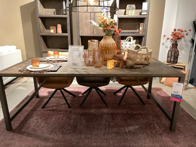Morandi-h 15786 eettafel 220x100 eiken grey