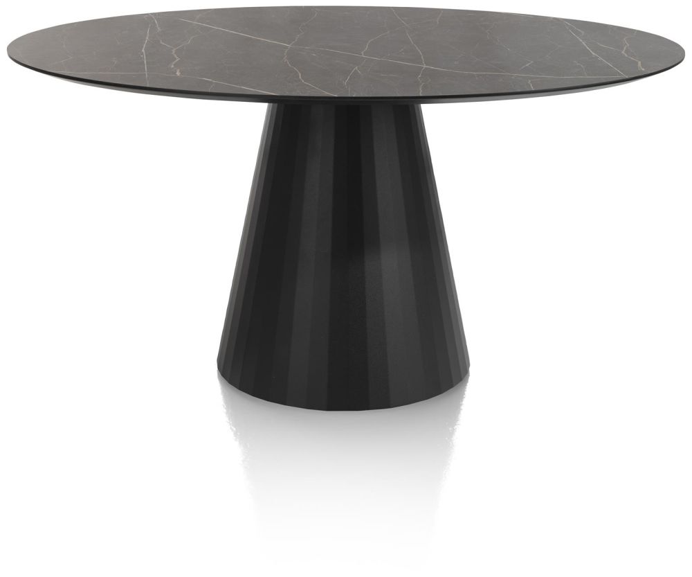 Arabax, eetkamertafel - rond - 150 x 120 cm - Onyx