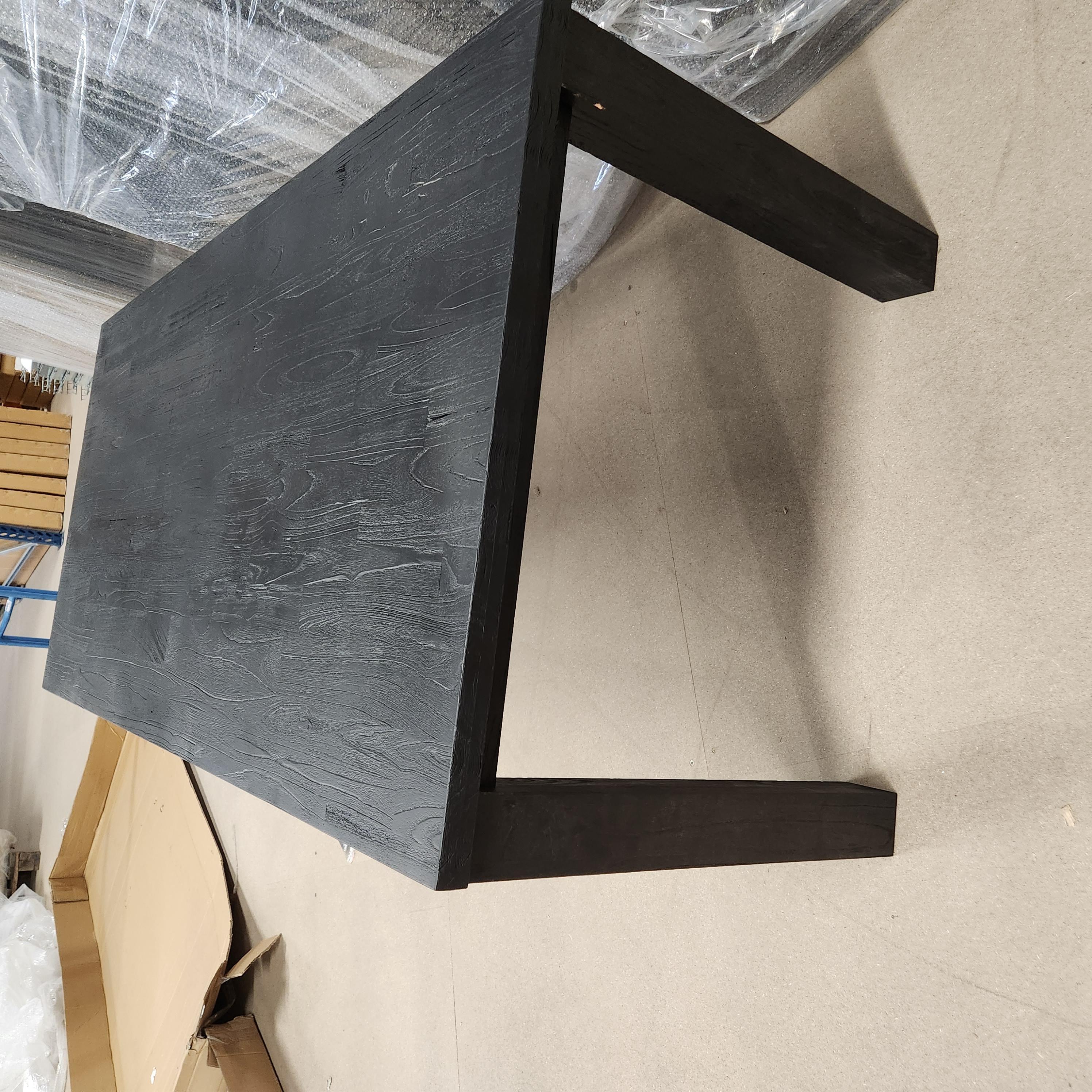Stretto black-l 15455 eettafel 190x95, top 4cm