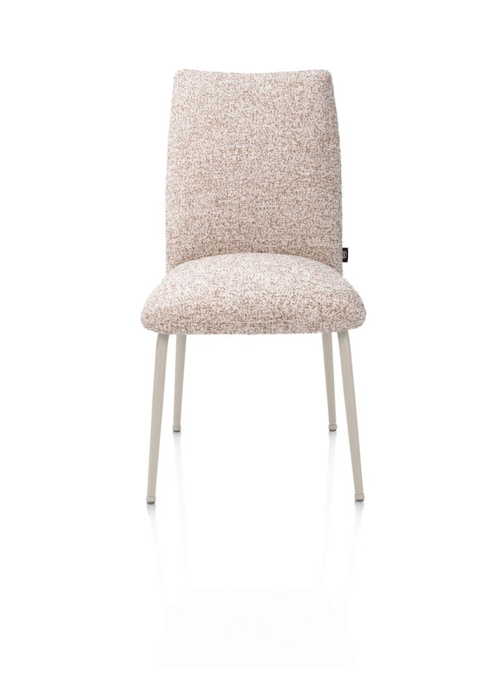 Bovina, eetkamerstoel - stof Luton + nosag - frame crème - koper