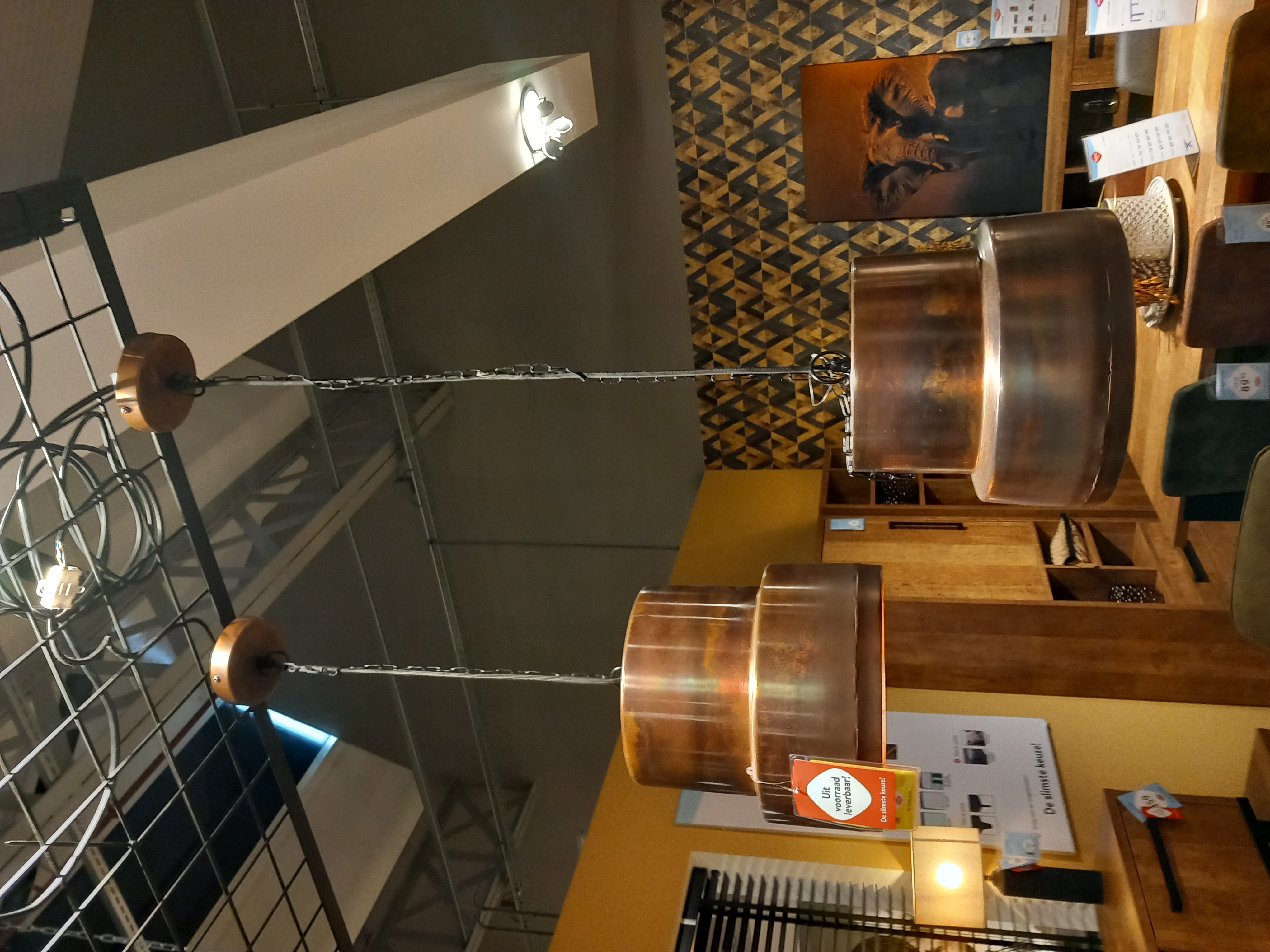 Abanto hanglamp burned copper set van 2