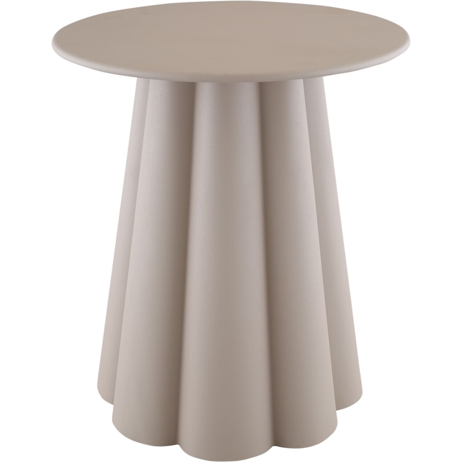 Bijzettafel Easdale 43x49 cm rond beige