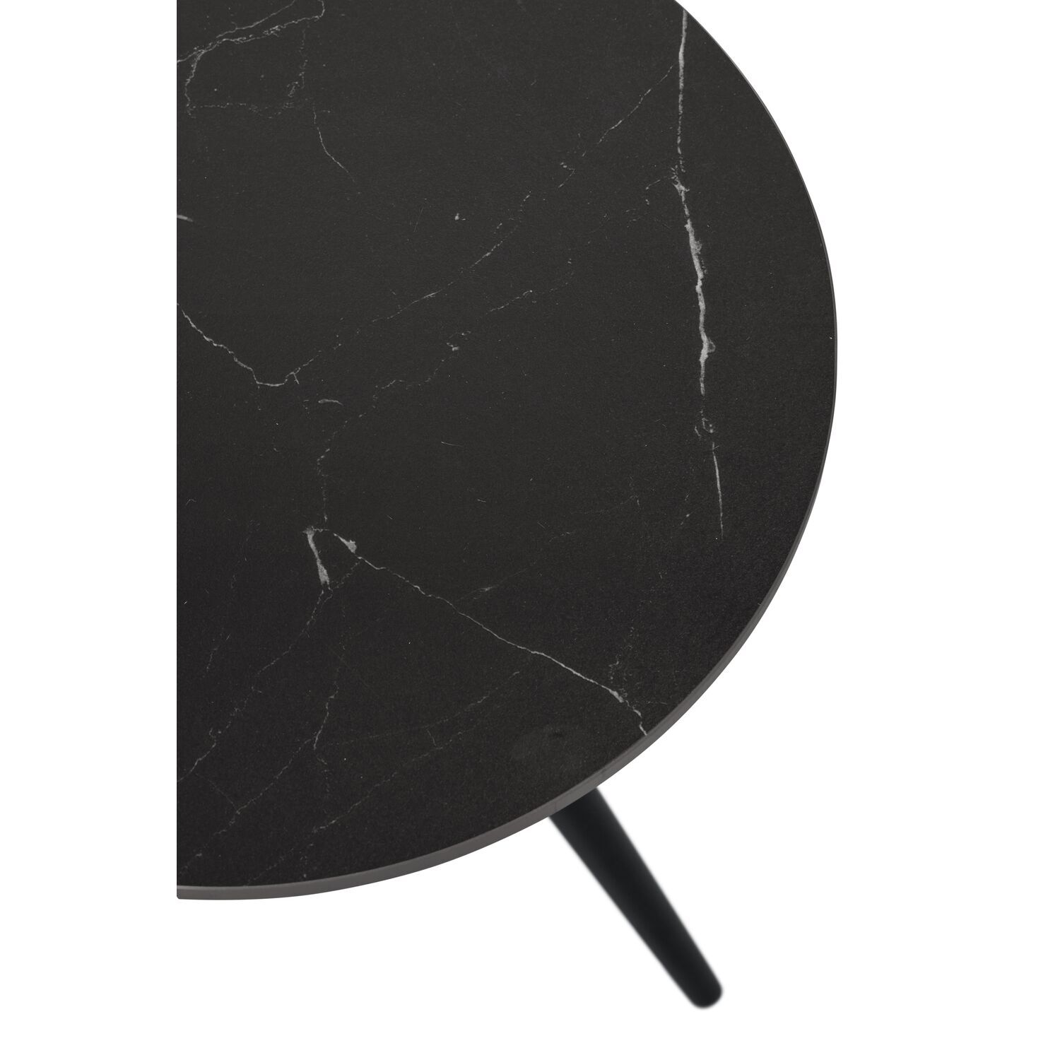 Bijzettafel Cercio keramiek 60 cm rond zwart