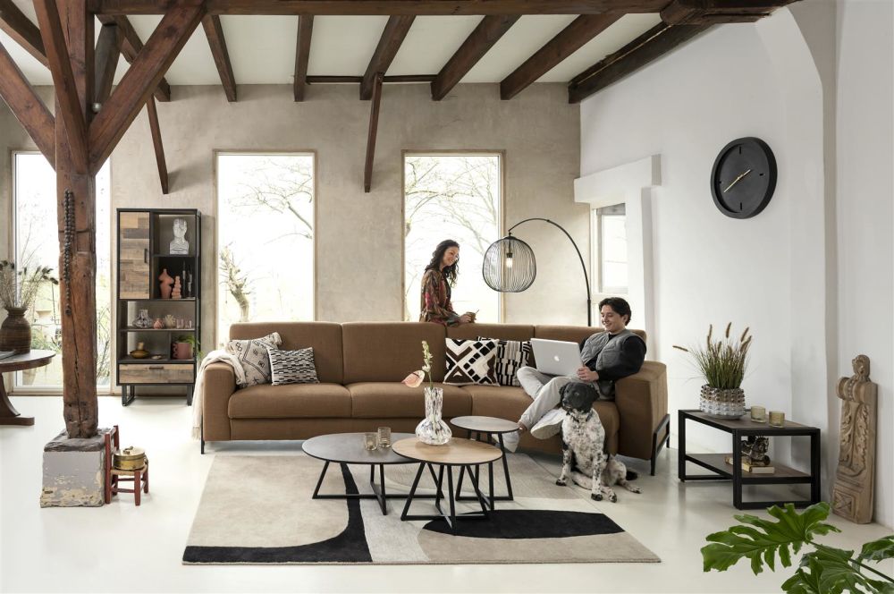 Avalon, boekenkast 80 cm - 1-deur + 1-lade + 5-niches - Driftwood Avalon, boekenkast 80 cm - 1-deur + 1-lade + 5-niches - Driftwood