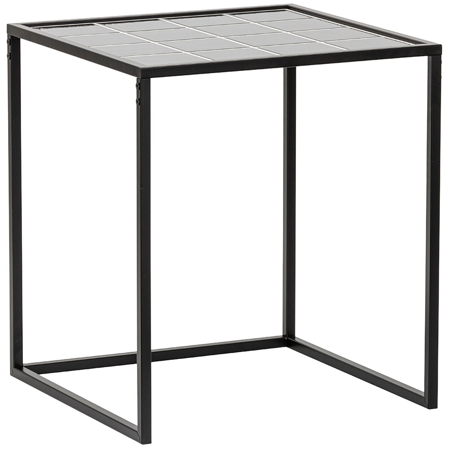 Bijzettafel Ciney 44 cm vierkant zwart