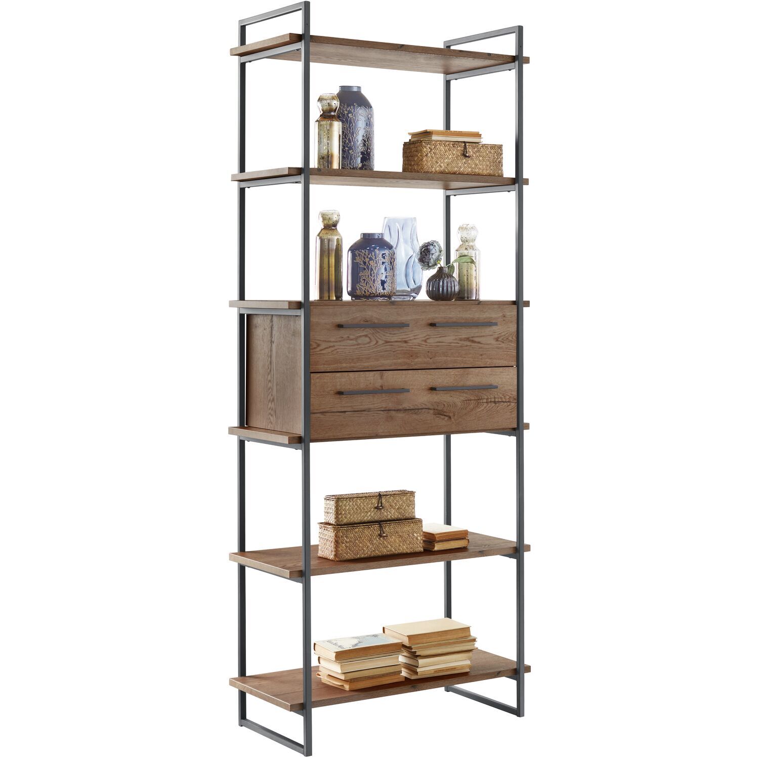 Wandkast Sistema 226x88x45 cm dark mango