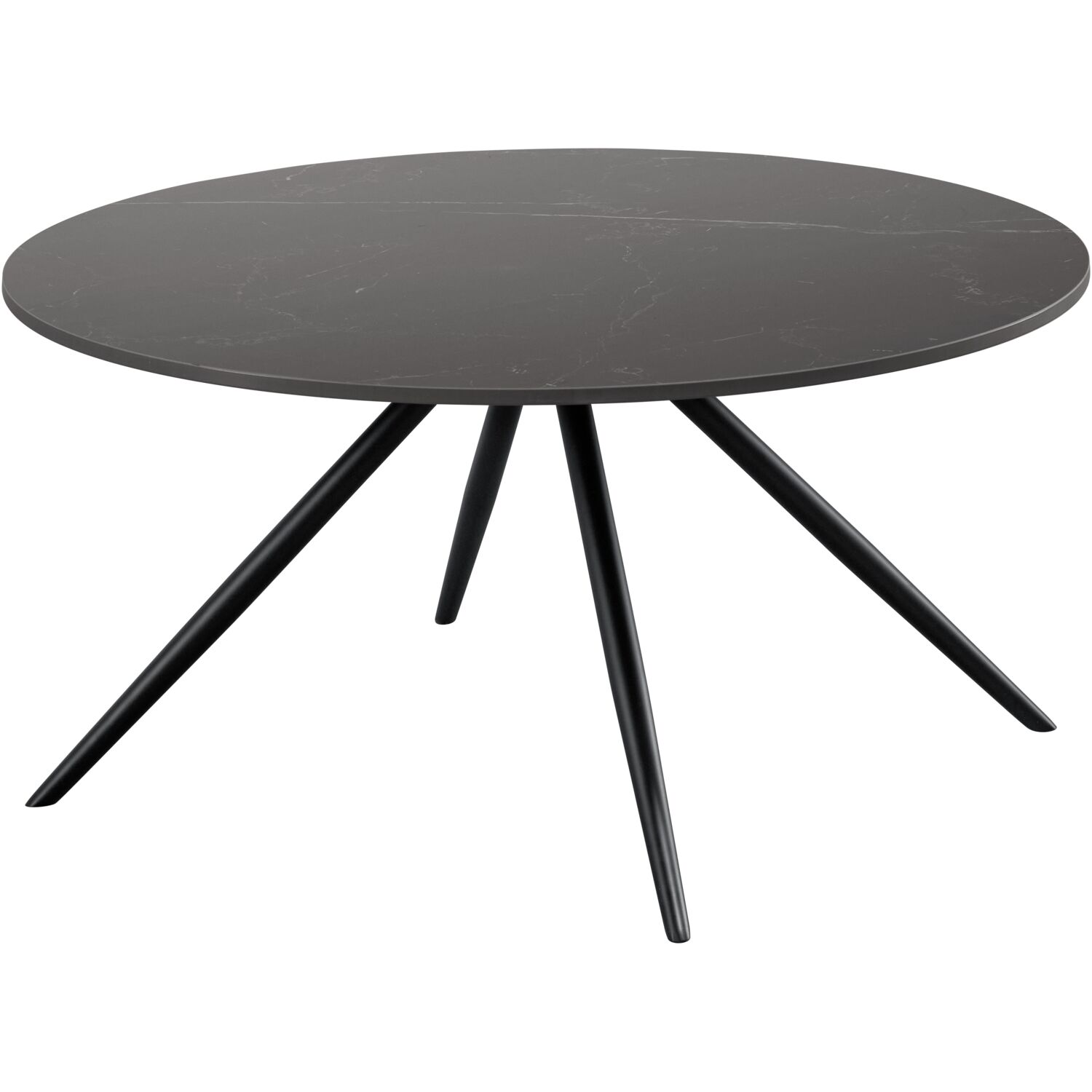 Salontafel Cercio keramiek 80 cm rond zwart