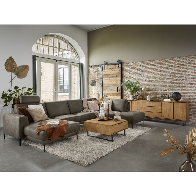 Tv-meubel Aska (234 Cm) teak naturel brushed