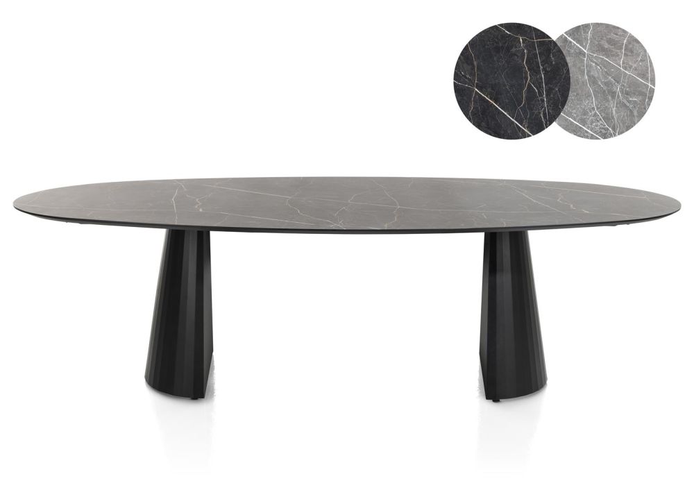 Arabax, eetkamertafel - ellips - 270 x 120 cm - Lichtgrijs Arabax, eetkamertafel - ellips - 270 x 120 cm - Lichtgrijs