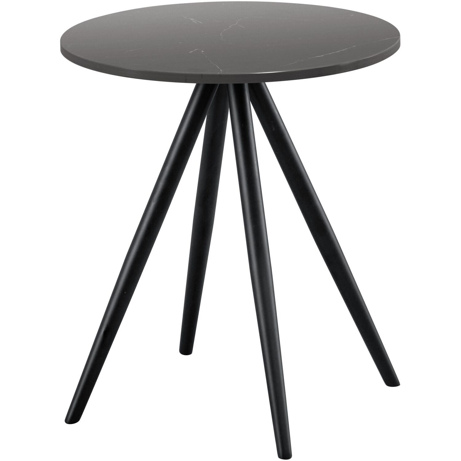 Bijzettafel Cercio keramiek 40 cm rond zwart