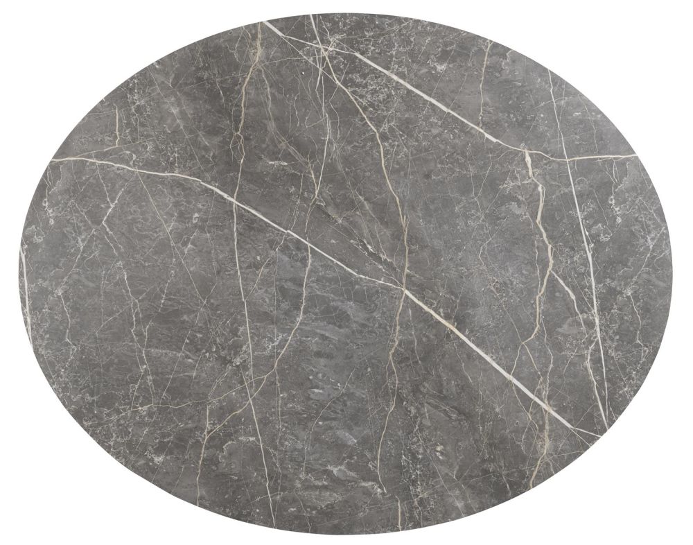 Arabax, eetkamertafel - rond - 150 x 120 cm - Lichtgrijs Arabax, eetkamertafel - rond - 150 x 120 cm - Lichtgrijs